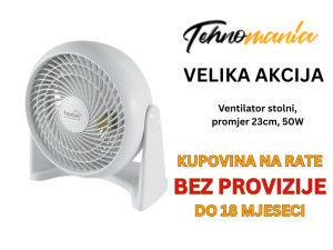 Ventilator stolni, promjer 23cm, 50W