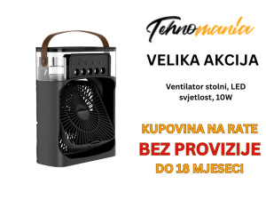 Ventilator stolni, LED svjetlost, 10W