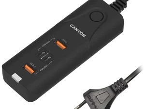 Punjač za mobitele Canyon CNE-CHA10B 40W  2xUSB 2xUSB-C QC 3.0