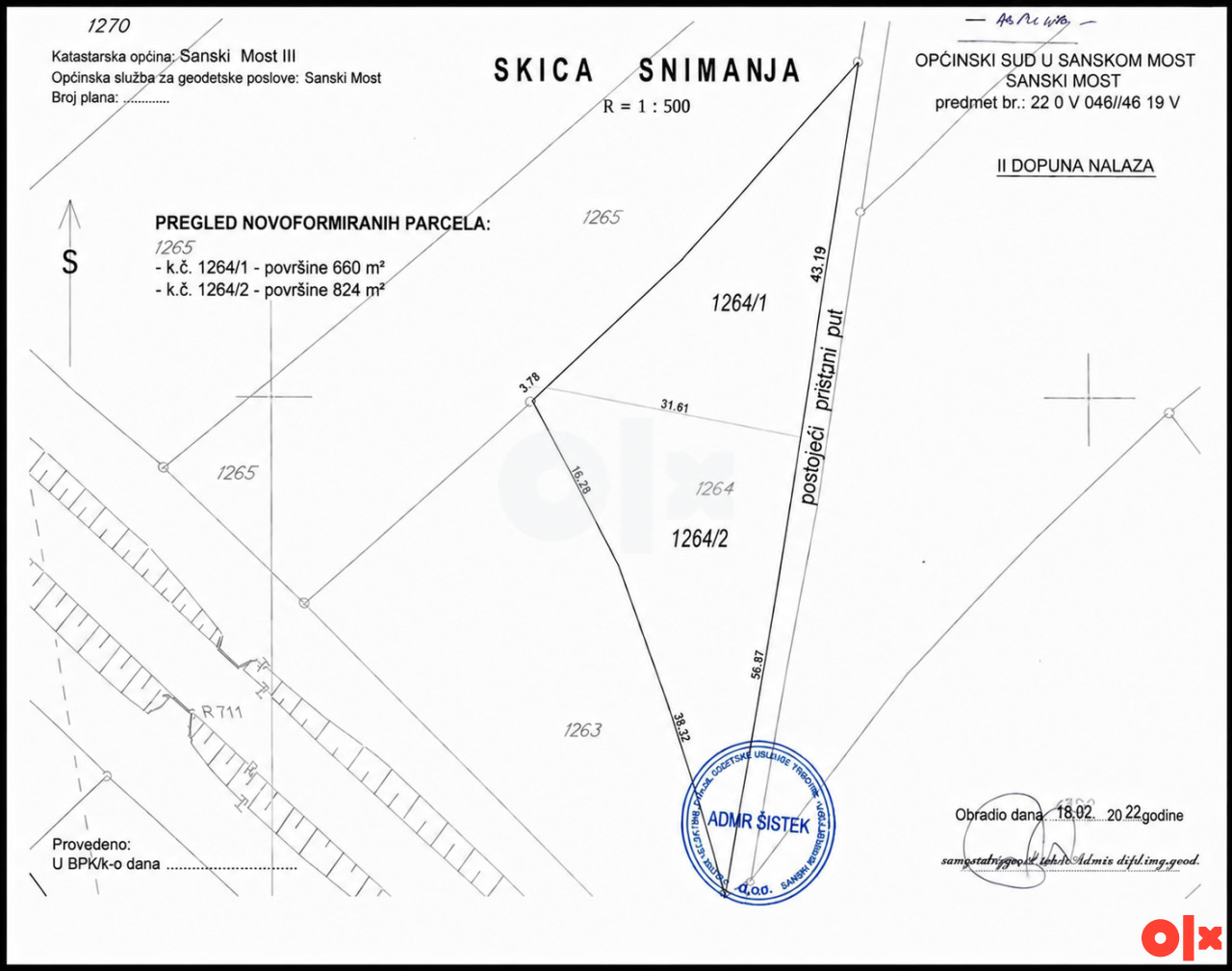 Zemljište Sanski Most 660m2