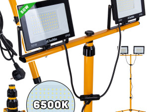 Led Reflektor 2X50W Sa Teleskopskim Građevinskim Stativom 6500K