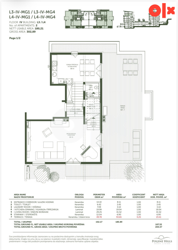 Penthouse 180 kvadrata Poljine Hills 24
