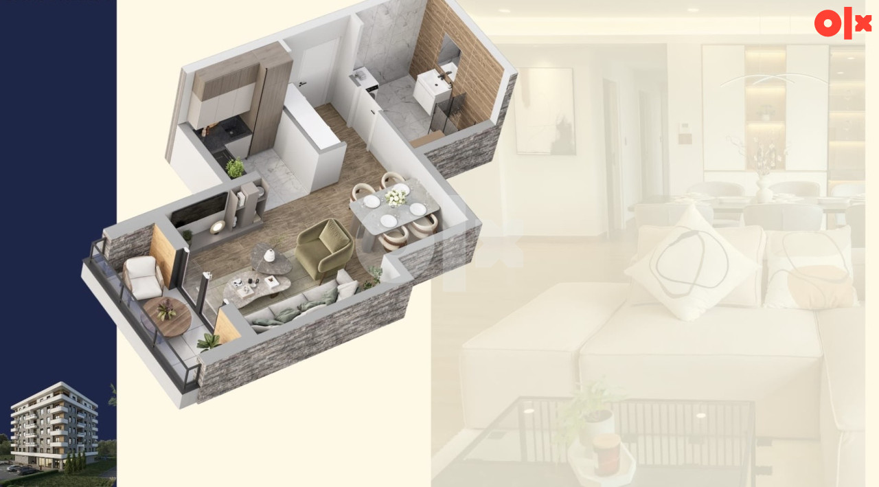 Stan u izgradnji-garsonjera 32,69 m2