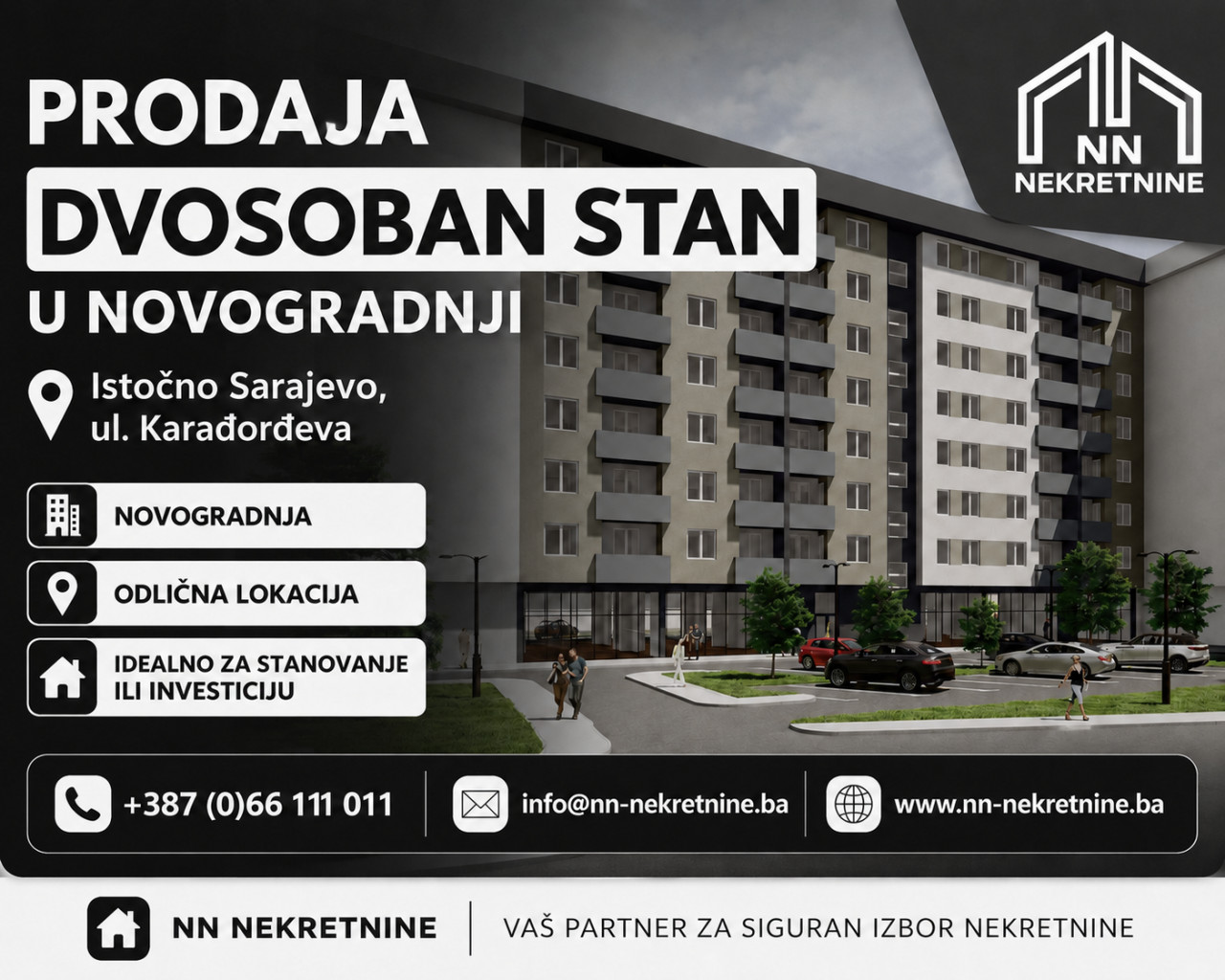 NN Nekretnine : Dvosoban stan - 40m2 - Istočno Sarajevo