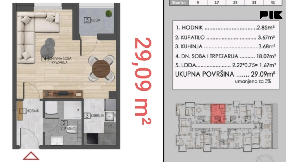 Stanovi od 29 m2 do 76 m2 u Prijedoru