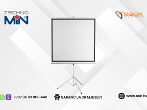 SBOX projektorsko platno na tronošcu PSMT-135-2 240x240cm, Bijelo
