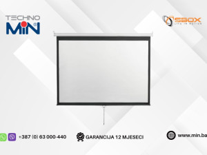 SBOX projektorsko zidno/stropno PSM-4:3-100-2 200x150cm, Bijelo