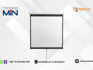 SBOX motorno platno zidno/stropno PSA-4:3-120-2 240x180cm, Bijelo
