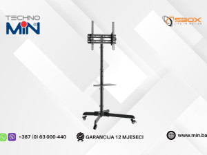 SBOX pokretni stalak FS-224-2 32"-55" do 35kg sa policom, Crni