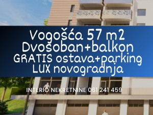 Vogošća dvosoban stan 57 m2 sa balkonom GRATIS ostava i parking