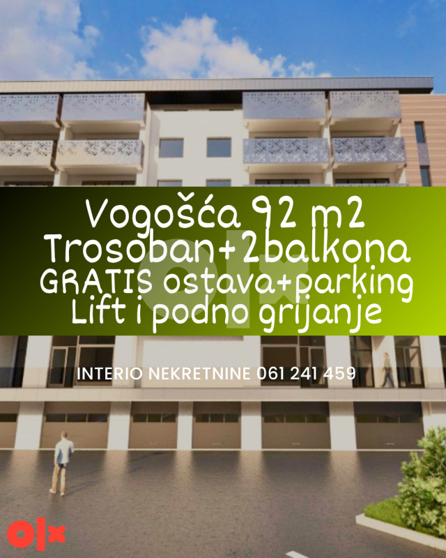 Vogošća 92 m2 trosoban penthouse sa 2 balkona gratis parking