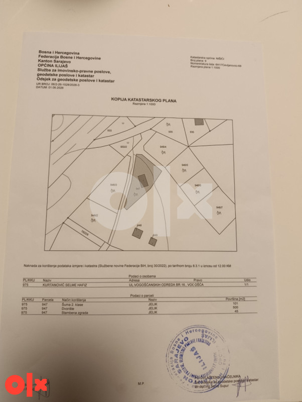Zemljište Ilijaš NISICI