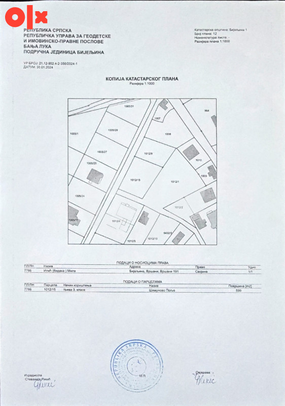 Plac sa građevinskom dozvolom zemljište Bijeljina 7