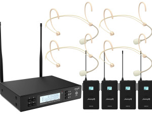 Bežični mikrofon sa 4 naglavna mikrofona Audibax AWM 403 10268336