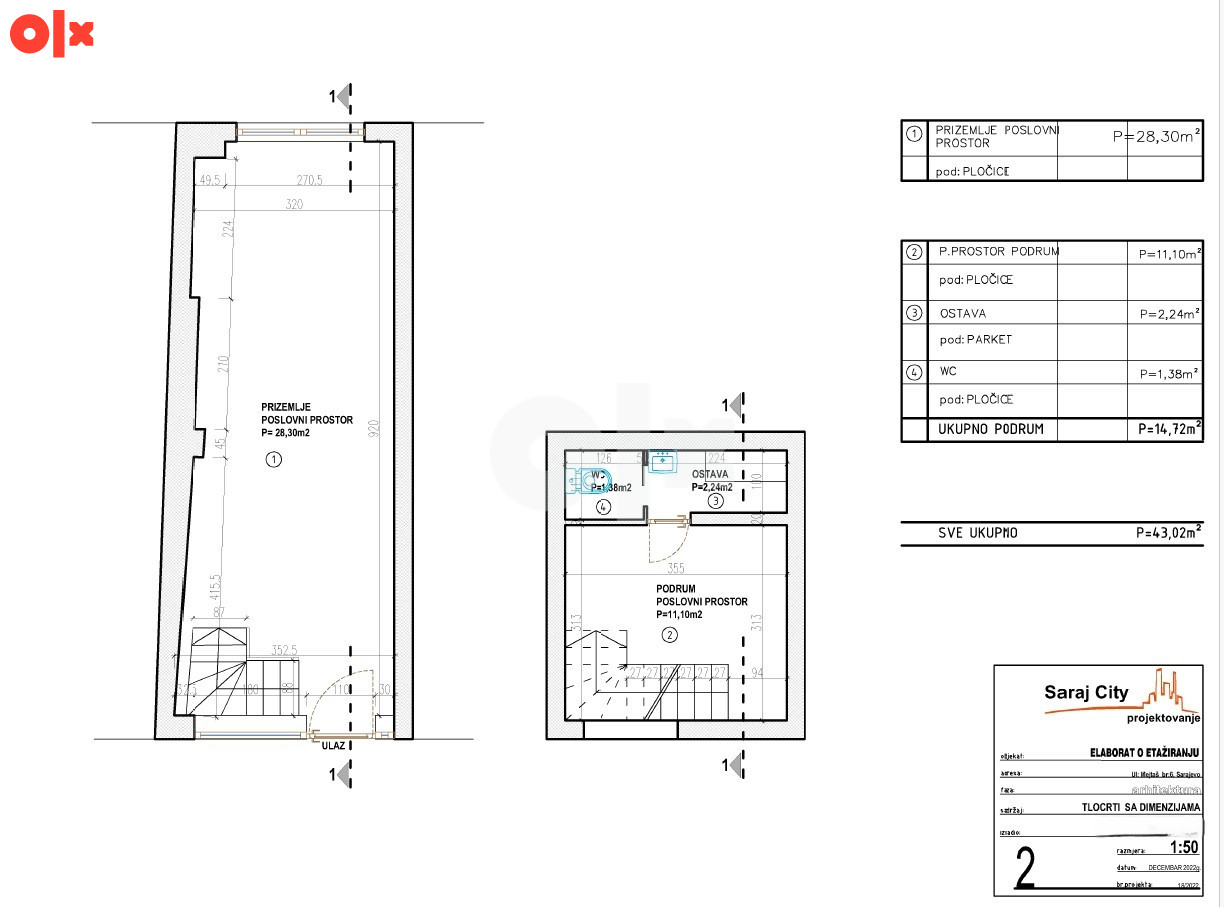 Poslovni prostor 43m2 - Centar 2