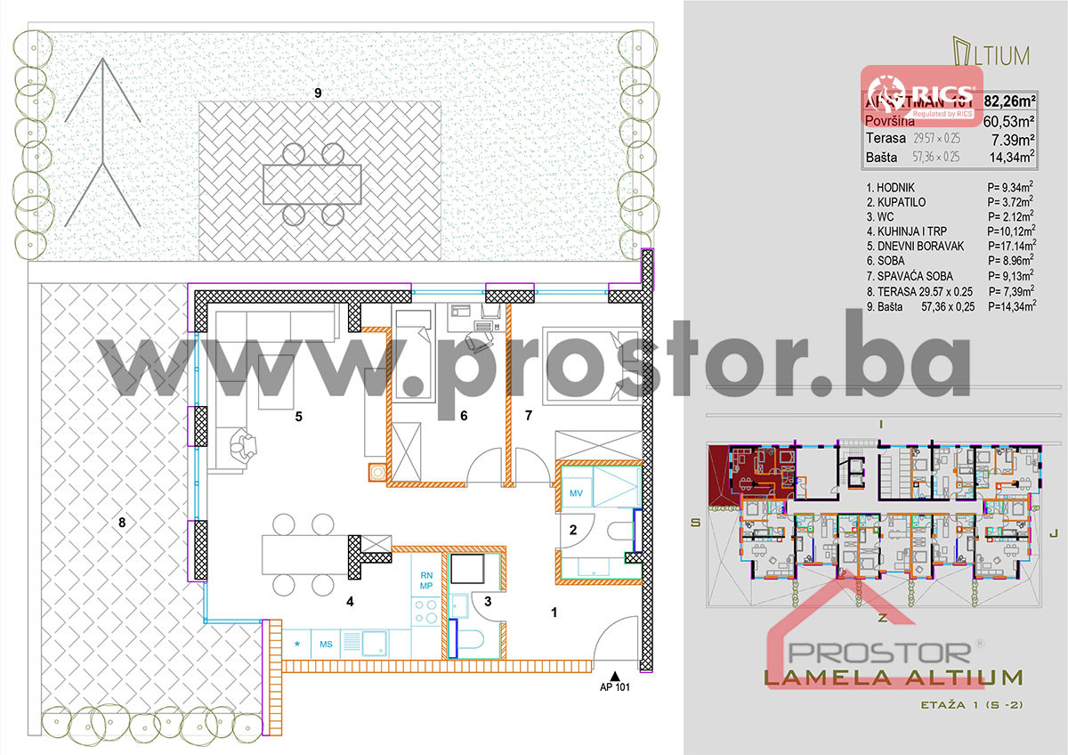 NOVOGRADNJA ALTIUM: Stanovi 38-102m2, Centar 4