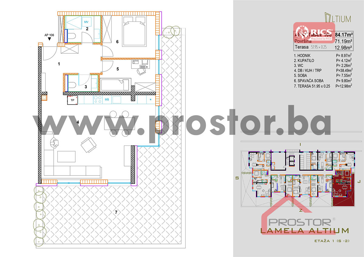 NOVOGRADNJA ALTIUM: Stanovi 38-102m2, Centar 6