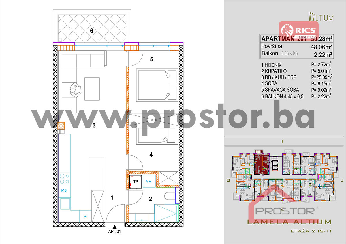 NOVOGRADNJA ALTIUM: Stanovi 38-102m2, Centar 7