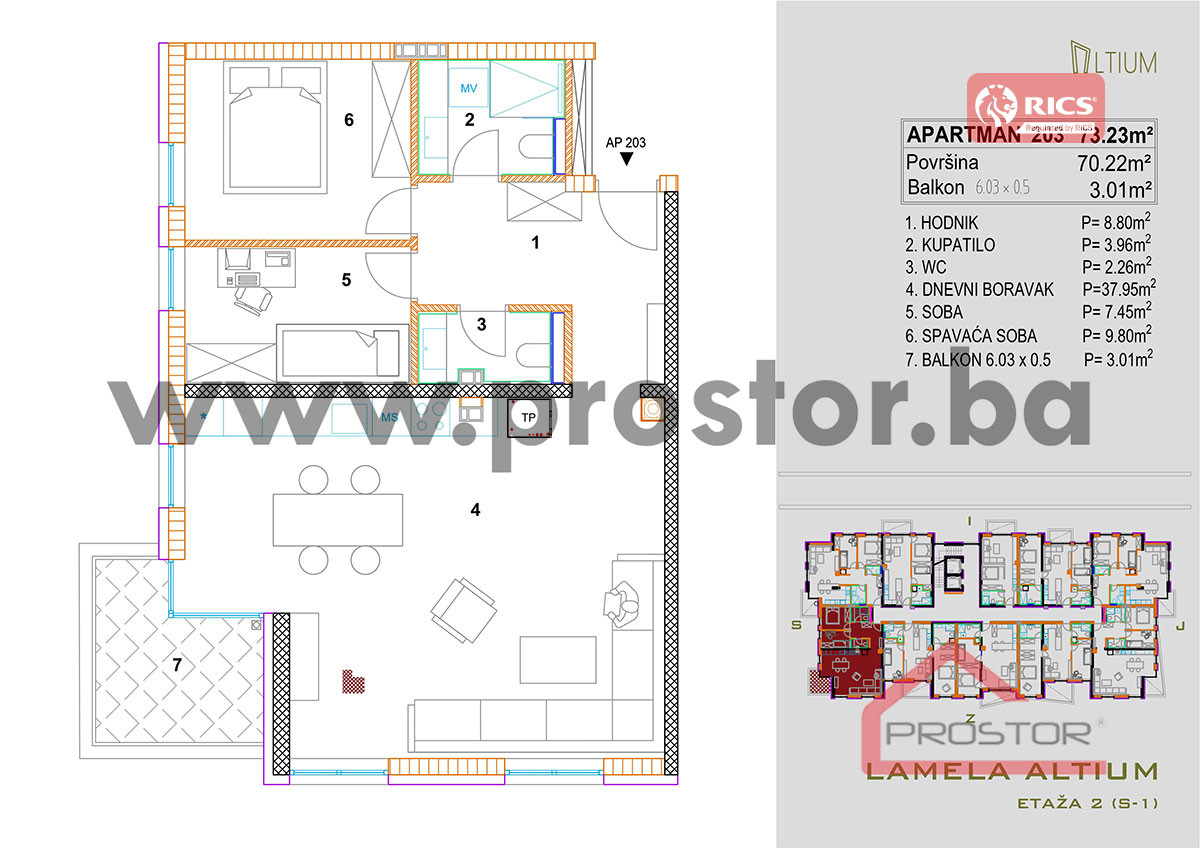 NOVOGRADNJA ALTIUM: Stanovi 38-102m2, Centar 9