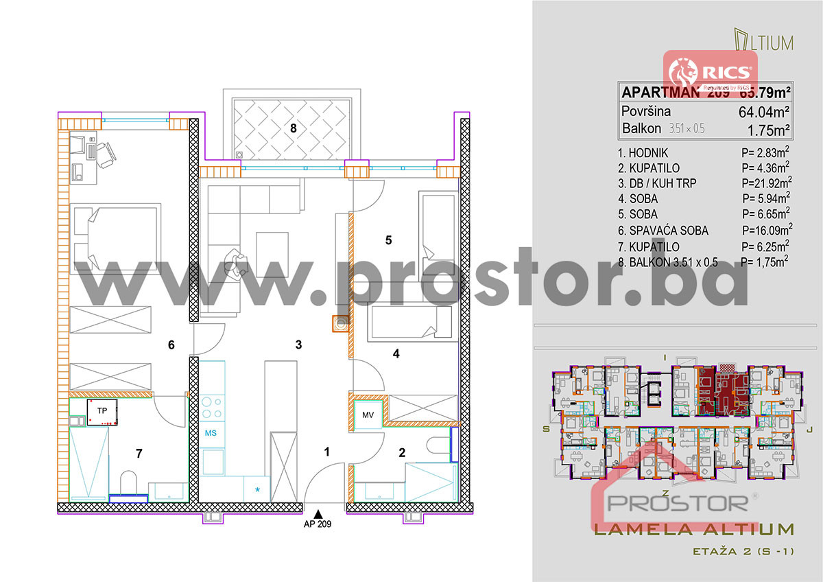NOVOGRADNJA ALTIUM: Stanovi 38-102m2, Centar 12