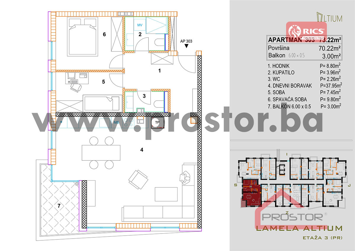NOVOGRADNJA ALTIUM: Stanovi 38-102m2, Centar 13