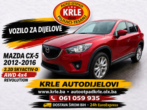 MAZDA CX5 2.2 D SKYACTIVE AWD 4X4 DIJELOVI KRLE AUTOOTPAD