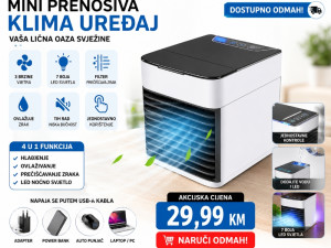 Mini Klima USB Ventilator | Hladi Ovlažuje Prečišćava Zrak
USB