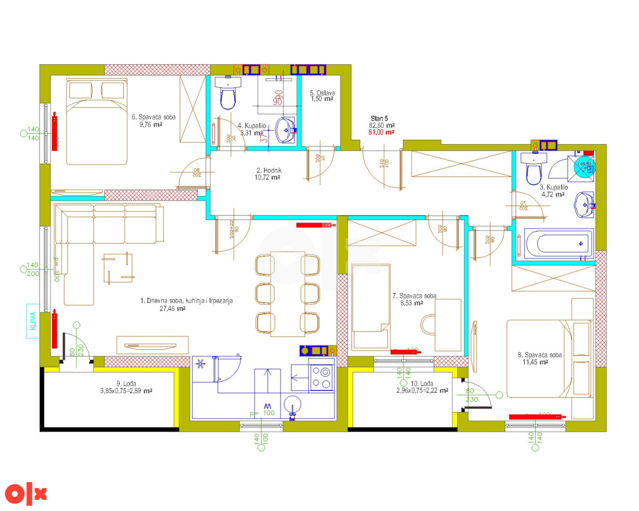Stan 81,50 m2 Istočno Sarajevo Lukavica 3