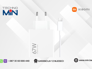 Xiaomi Brzi Punjač 67W Charging Combo USB-A + Type-C Kabal, White