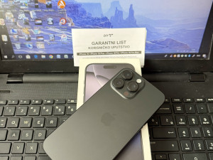 IPHONE 16 PRO MAX 512GB BLACK NOVO 93% BAT GARANCIJA 7/2027GOD