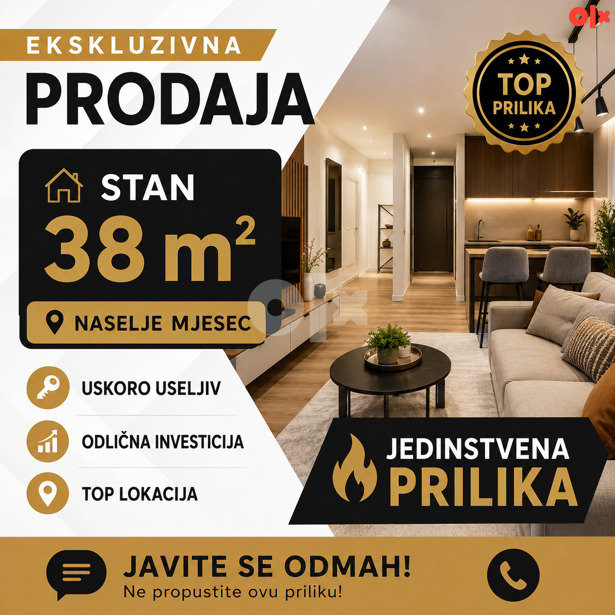 Naselje Mjesec 38 m2-uskoro useljiv-top cijena 2