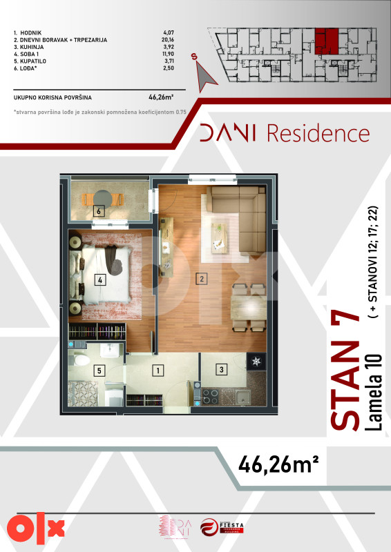 Stan Istočno Sarajevo 46.26m2