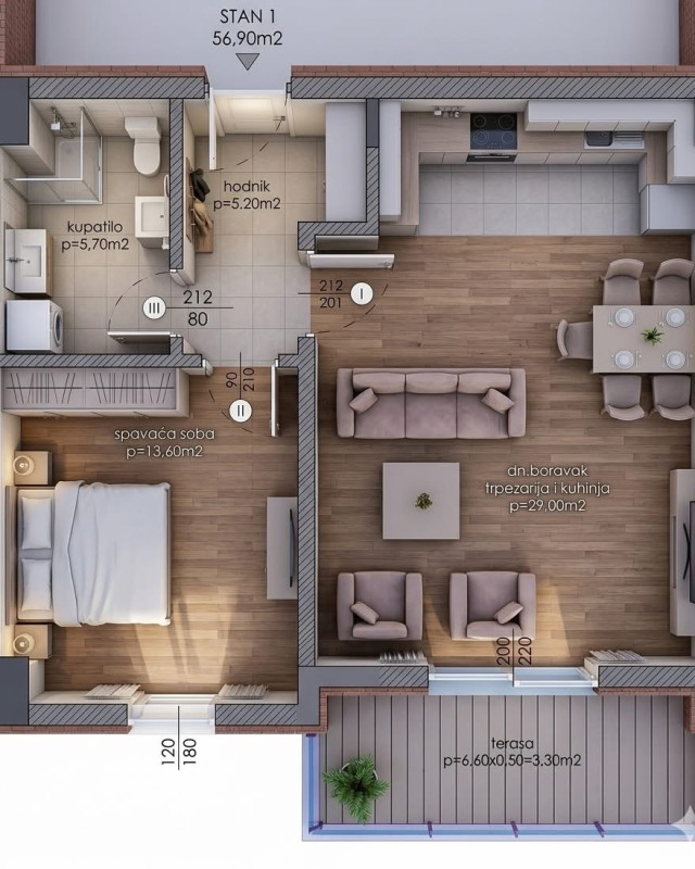 NOVO , Prodaja  2 x STAN ZIVINICE RESIDENCE 1 , 2 x   58.3 m2 4