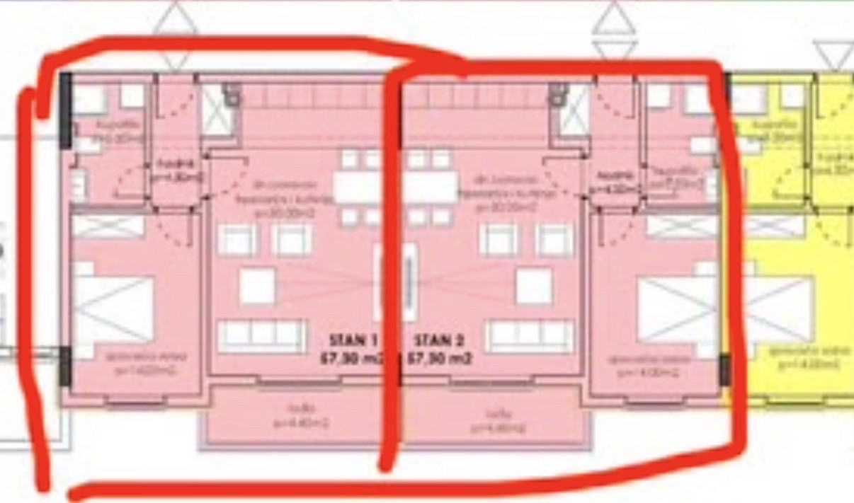 NOVO , Prodaja  2 x STAN ZIVINICE RESIDENCE 1 , 2 x   58.3 m2 7