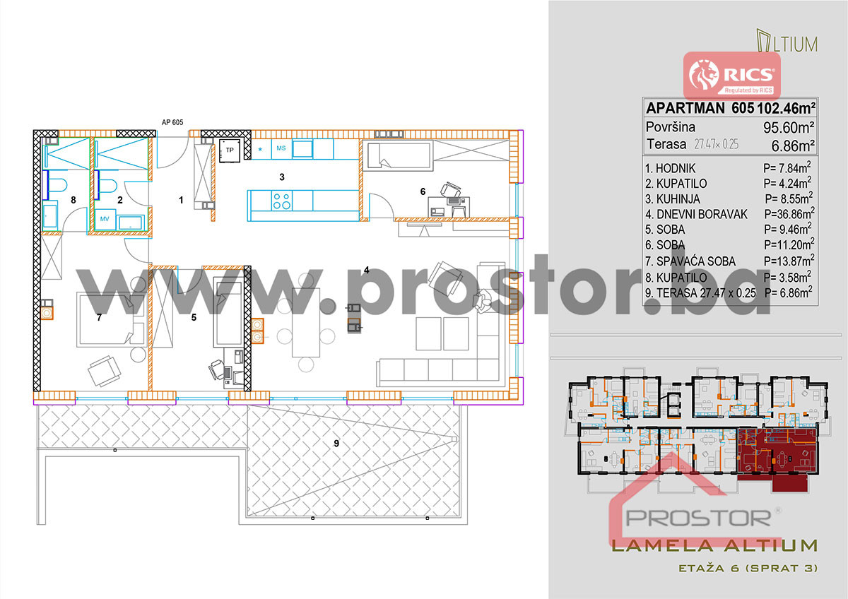 NOVOGRADNJA ALTIUM Centar: 4-Soban Penthouse 18