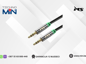 MS 3.5mm na 3.5mm AUX audio kabal 5m MSP40125, Crni