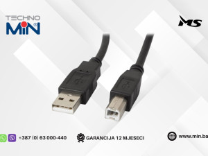 MS USB-A na USB-B kabal za štampač 2.0 5m MSP40102, Crni