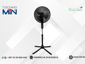 Green Tech G-F-40-BK Stojeći ventilator 16" 50W, Crni