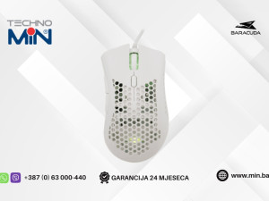 Baracuda Gaming miš BGM-032 CORAL 12800DPI, Bijeli
