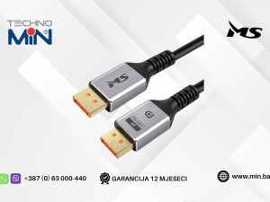 MS DisplayPort na DisplayPort Kabal 2.1 1m, Crni