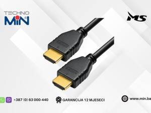 MS HDMI na HDMI kabal 2.0 3m MSP40117, Crni