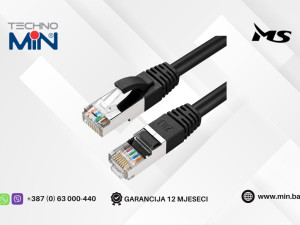 MS Mrežni kabal RJ-45 na RJ-45 CAT6 UTP 10m MSP40100, Crni