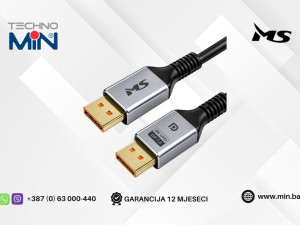MS DisplayPort na DisplayPort Kabal 2.1 2m, Crni