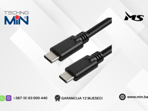 MS USB-C na USB-C kabal 3.1 1m MSP40103 Fast Charge, Crni