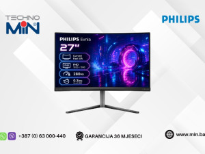 Gaming Monitor PHILIPS Evnia 27" Curved Fast VA FHD, 280Hz, 0.3ms