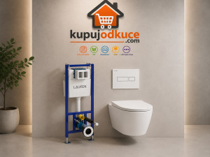 Laufen ugradbeni vodokotlić tipka Ineo Nova+wc šolja Sava Kalla