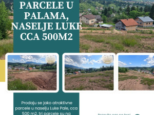 Zemljište Pale, Luke,cca 500m2, tri parcele