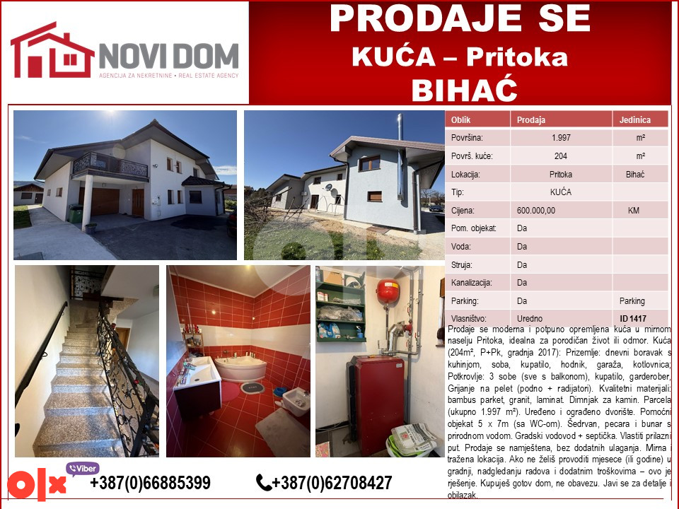 PRODAJE SE - Kuća - PRITOKA - BIHAĆ