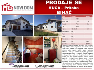 PRODAJE SE - Kuća - PRITOKA - BIHAĆ
