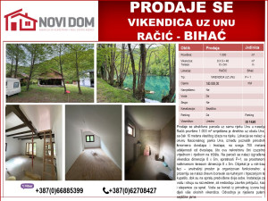 PRODAJE SE - Vikendica pored Une - Račić - BIHAĆ
